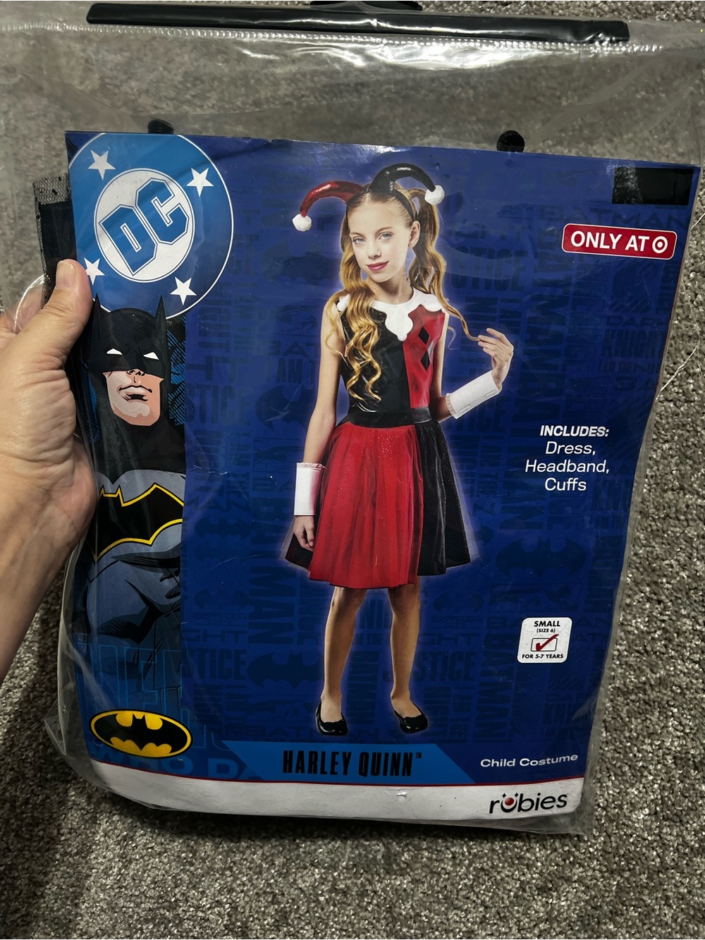 Rubie's DC Comics Harley Quinn child costume Girls Small Size 6 New
